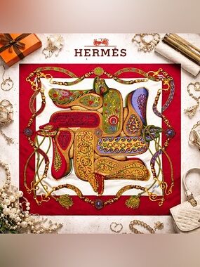 Hermès Vintage Festival Carré 90 Silk Scarf 1992 France